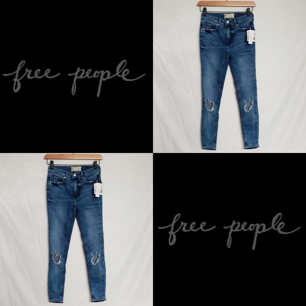 NWT Free People Busted Knee Skinny Jean's